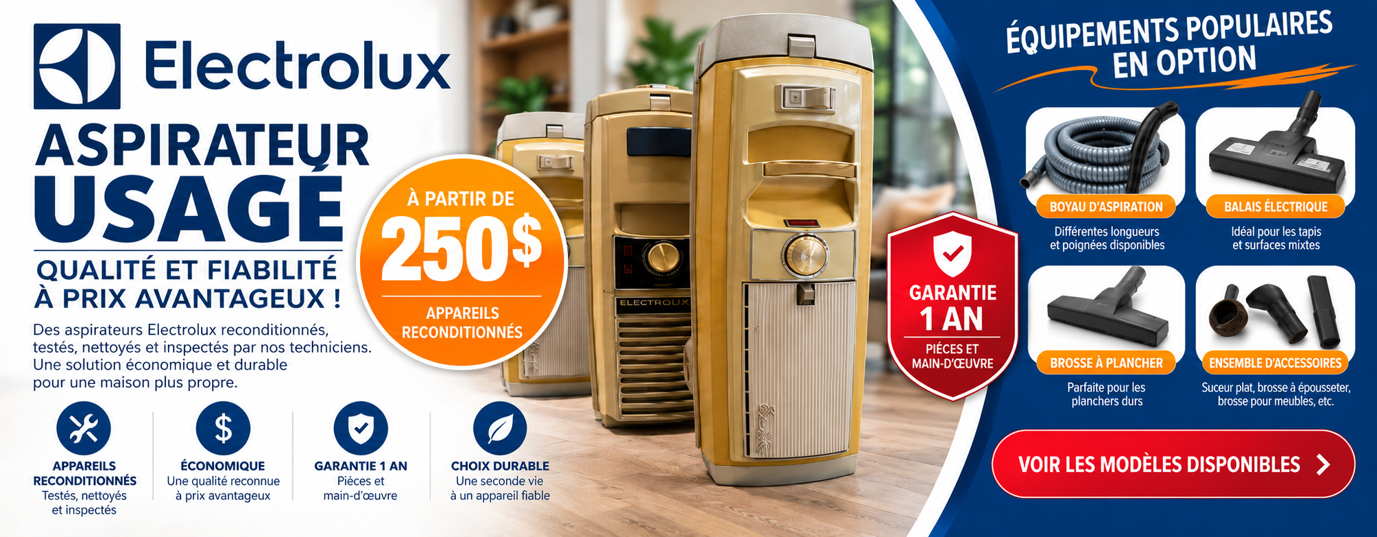 Electrolux usagé reconditionné - À partir de 250 $
